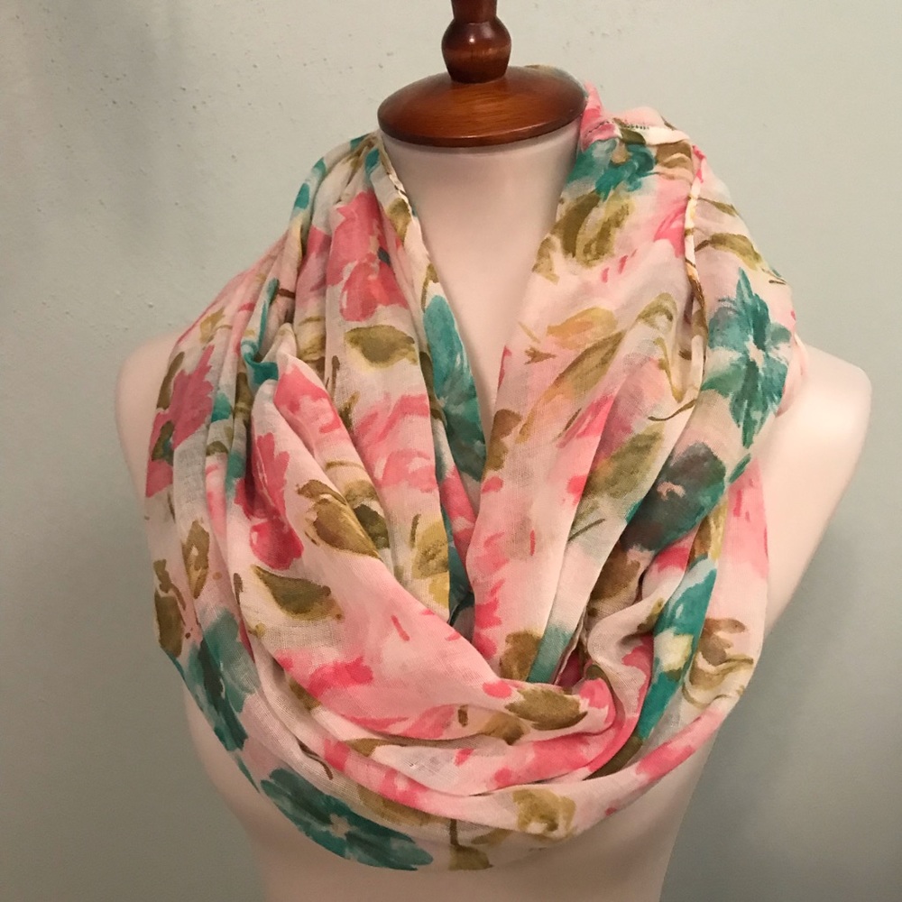Floral Infinity Scarf - Picture 5 of 5